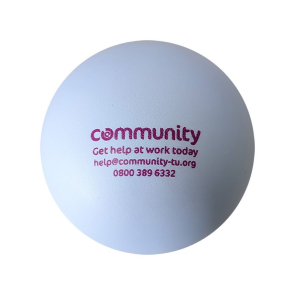 White stress ball